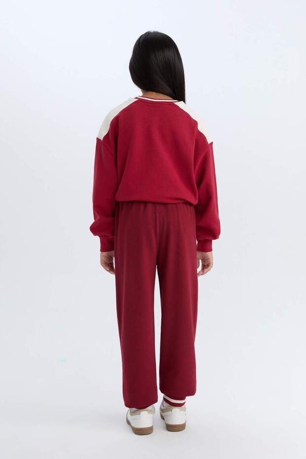 Kız Çocuk Beli Paçası Lastikli Baskılı Jogger Eşofman Altı D3204A824WN - 5