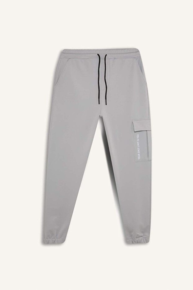DeFactoFit Sporcu Jogger Eşofman Altı Standart Fit Üç Cepli Beli Bağcıklı Lastikli Paça D3741AX24WN - 7