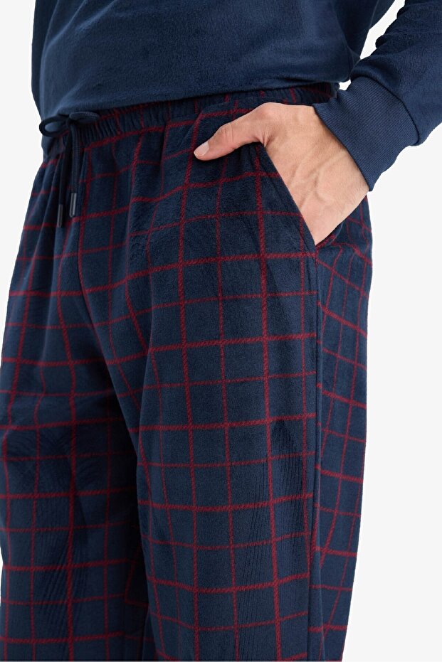 Regular Fit Polar Pijama Takımı Uzun Kollu Üst Desenli Uzun Alt 3124236 - 7
