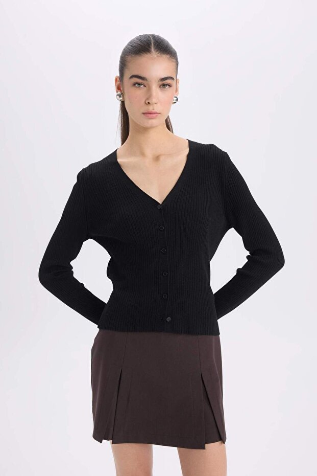 Yüksek Bel Pileli Casual Klasik Şort Etek  C7340AX24WN - 4