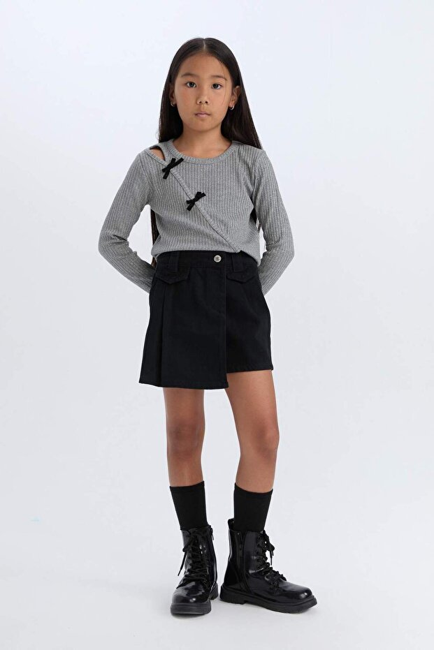 Kız Çocuk Gabardin Şort Etek D5239A824WN - 3