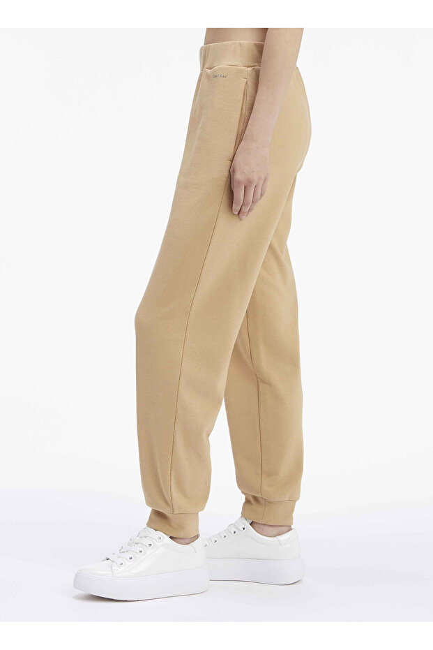Deve Tüyü Kadın Yüksek Bel Standart Fit Eşofman Altı NANO LOGO RELAXED JOGGER - 2