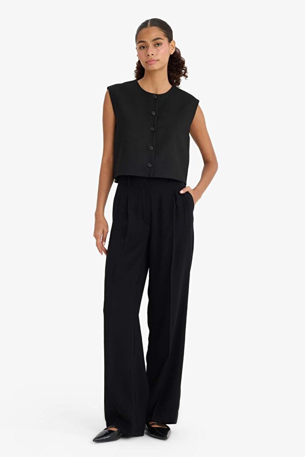 Bisiklet Yaka Basic Düz Düğmeli Blazeryelek E0571ax24au - 2