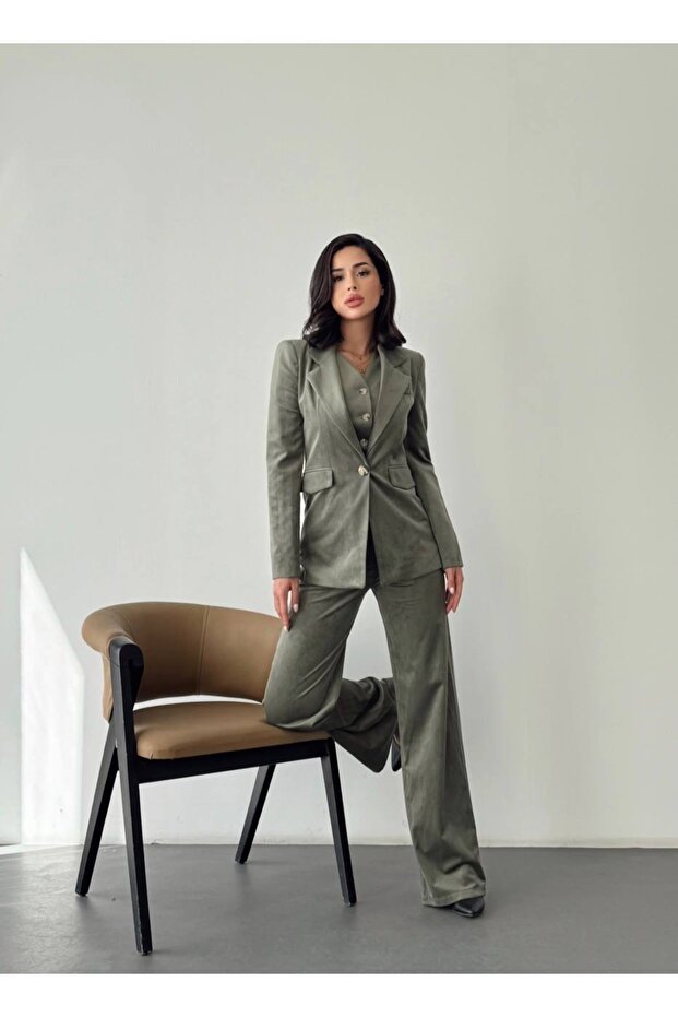 Corduroy Lined Women's Blazer Jacket