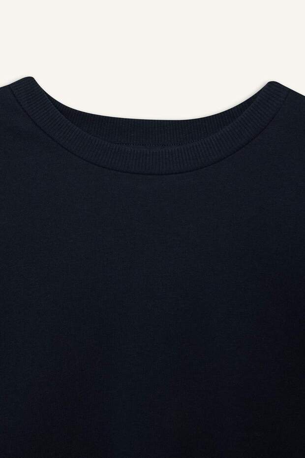 Regular Fit Bisiklet Yaka Kalın Basic Düz Sweatshirt D6645AX24WN - 8