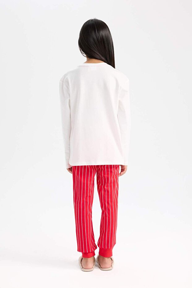 Kız Çocuk Aristocats  Pijama Takımı Uzun Kollu Üst Beli Lastikli Uzun Alt D9833A824WN - 5