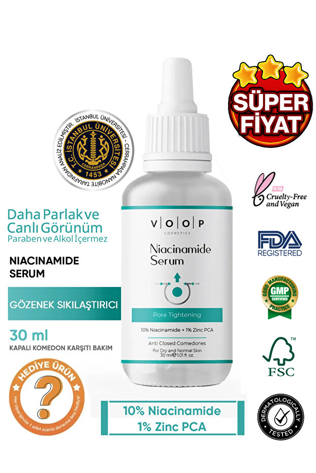 %10 Niacinamid Serum 30 ml | Gözenek Sıkılaştırıcı Cilt Bakım Serumu - 1