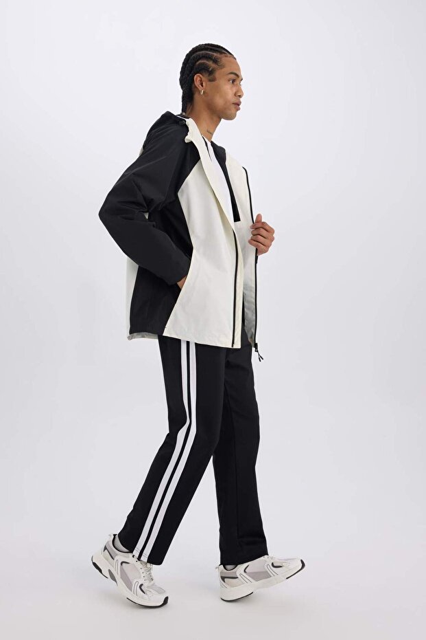 DeFactoFit Sporcu Jogger Eşofman Altı Standart Fit Standart Paça Skuba Dalgıç Kumaş Beli Lastikli Dü - 3