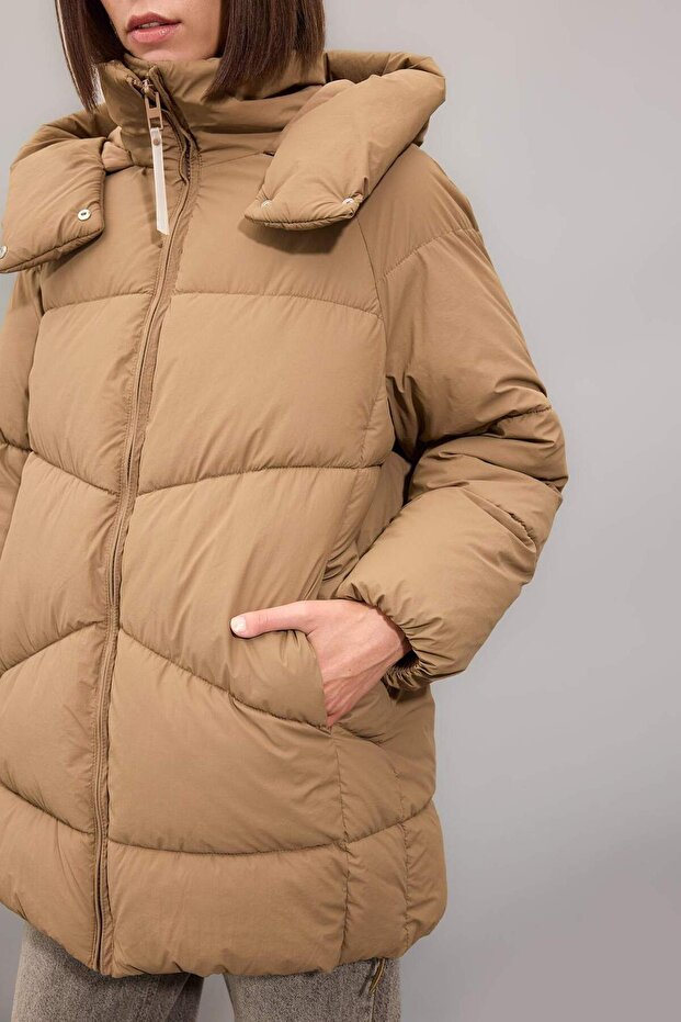 Relax Fit Kapüşonlu Parka - 5