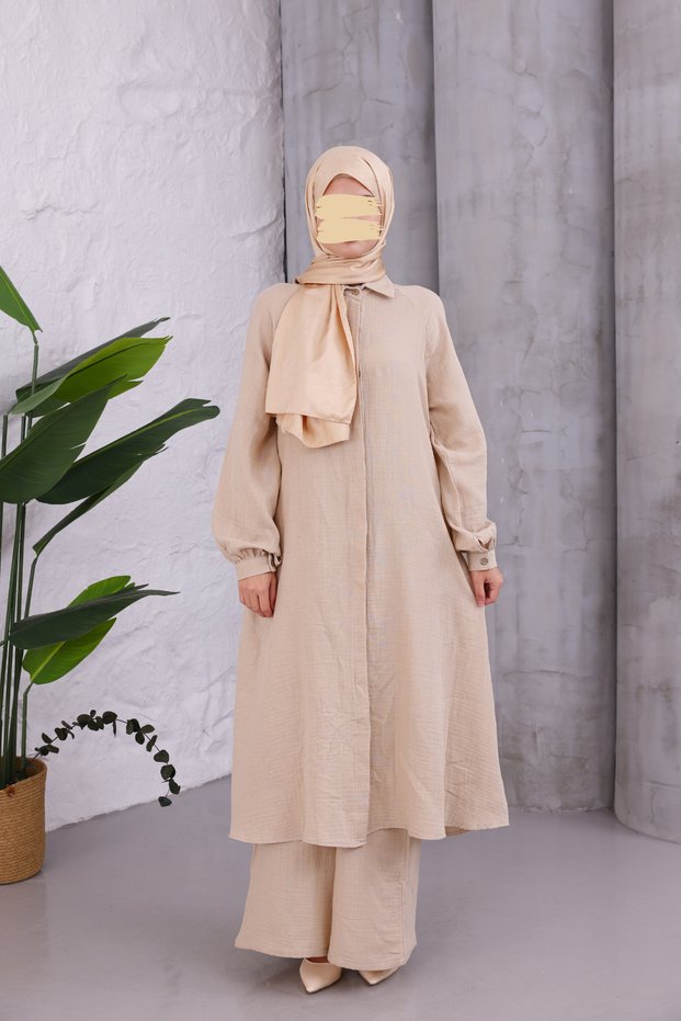 Muslin Double Set Casual Dress