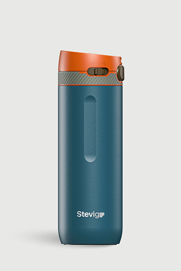 4 Action Trigger-Control Steel Thermos 500 ml Ink Blue St-234