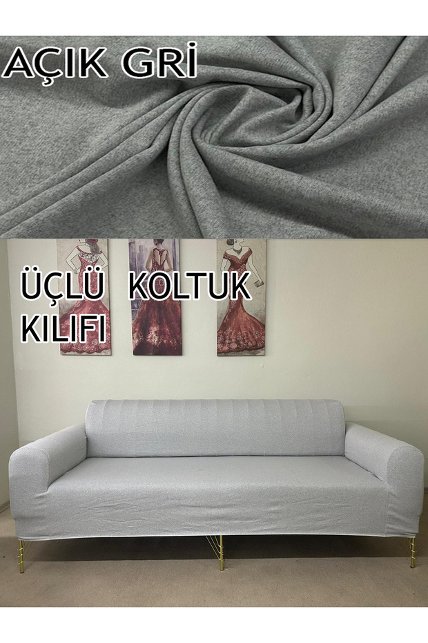 %100 PAMUK FRANSIZ KUMAŞ 3+3+1+1 KOMPLE GİYDİRME KANEPE&ÇEKYAT, BOHEM, PORTO, VB MODEL - 7