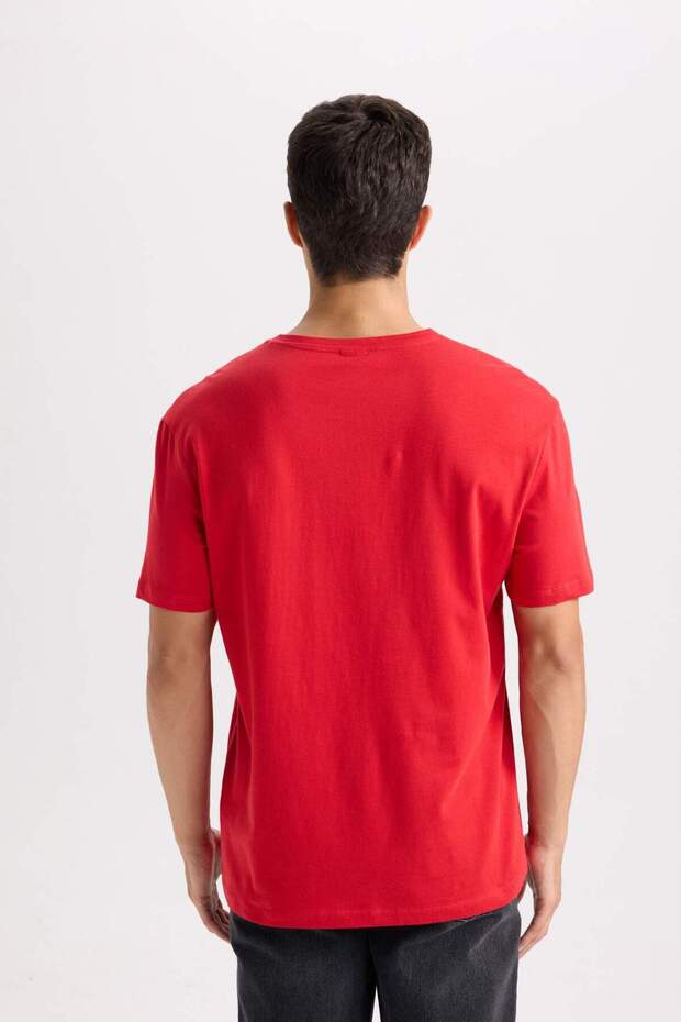 %100 Pamuk New Regular Fit Bisiklet Yaka Basic Düz Kısa Kollu Tişört E1091AXNS - 6