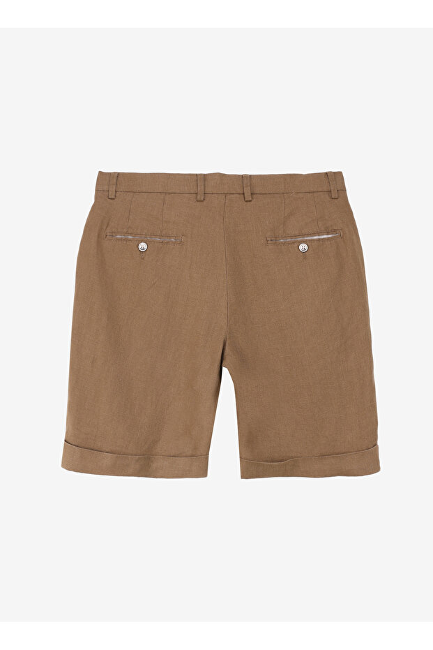 Kahve Erkek Normal Bel Slim Fit Şort PB1235SS ŞortKahve - 2