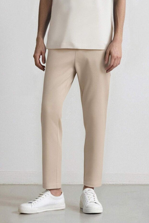 Jogger Yazlık Kumaş Pantolon Basic Düz Cepli Düz Paça D3695AX24AU - 6