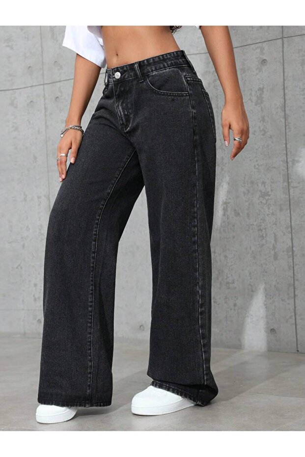 Women's Baggy Fit Denim Jean Washable Pants