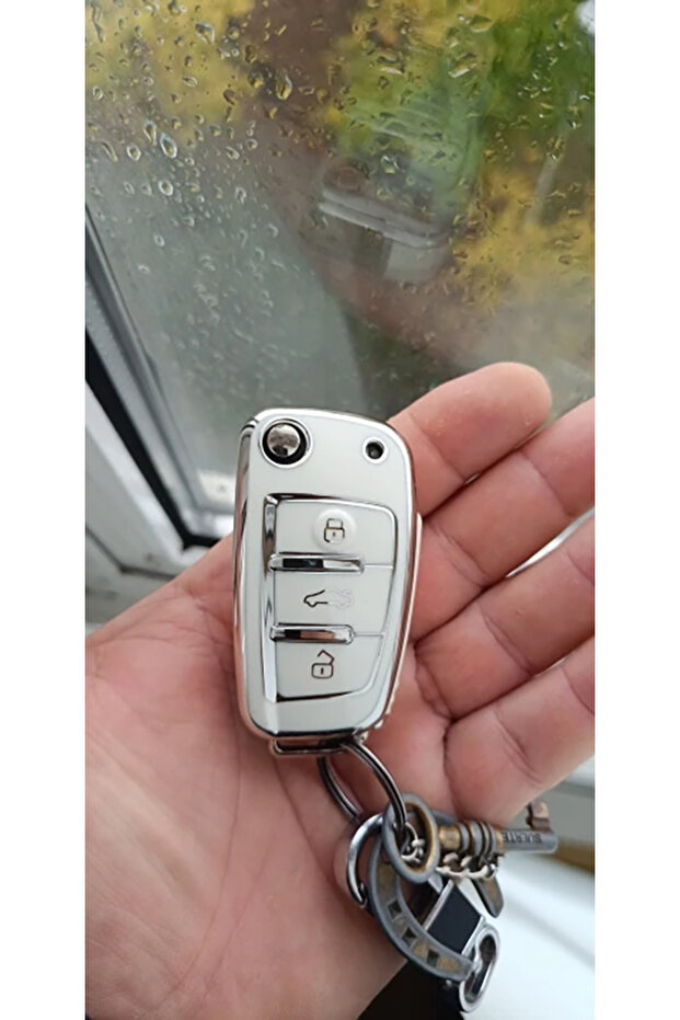 White key case for Audi A1 A3 A4 A5 A6 A7 Q3 Q5 Q7 S6 B6 B7 B8 8P 8V 8L TT RS RS - 3