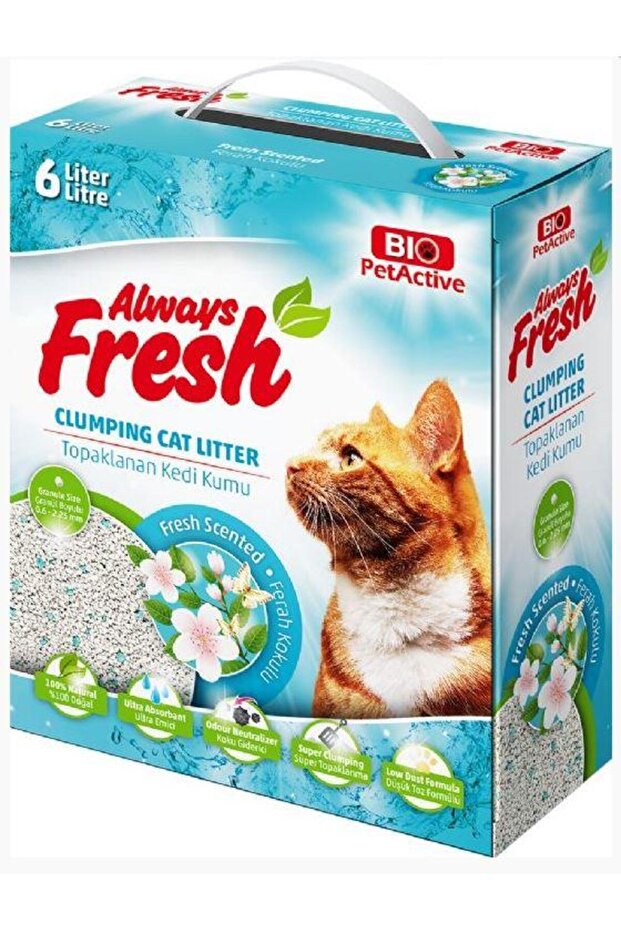 Always Fresh Fresh Scented Clumping Bentonite Cat Litter 6 Lt