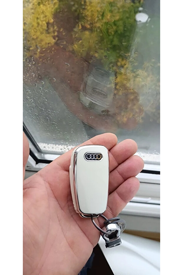 White key case for Audi A1 A3 A4 A5 A6 A7 Q3 Q5 Q7 S6 B6 B7 B8 8P 8V 8L TT RS RS - 4