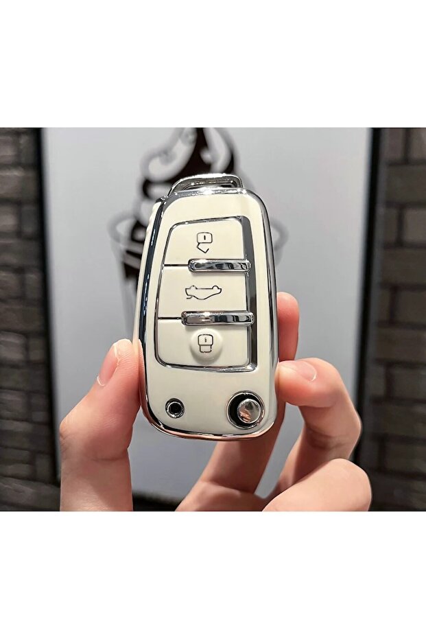 White key case for Audi A1 A3 A4 A5 A6 A7 Q3 Q5 Q7 S6 B6 B7 B8 8P 8V 8L TT RS RS - 2