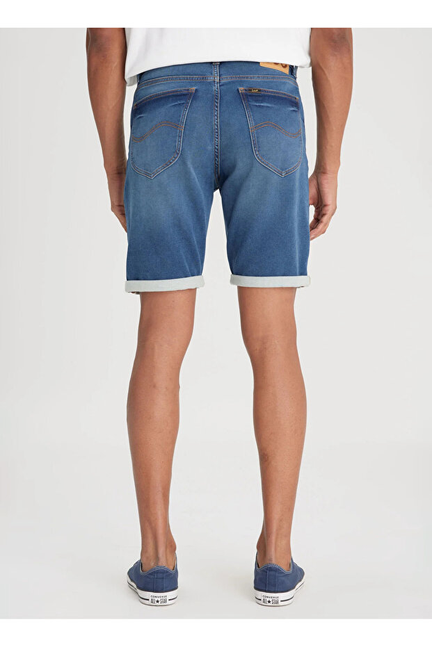 Slim Fit Taş Erkek Denim Şort L24107958 5 Cep Jean Şort - 4