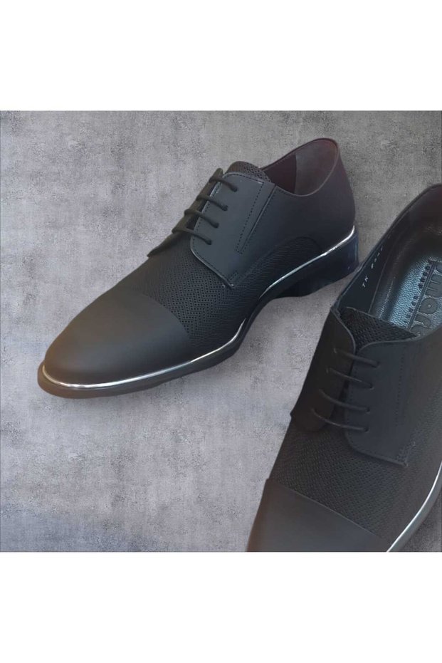 Black Taffeta Men's Classic Leather S2542 Tuxedo Suit Fabric Wedding Engagement Prom Custom Evening Shoe