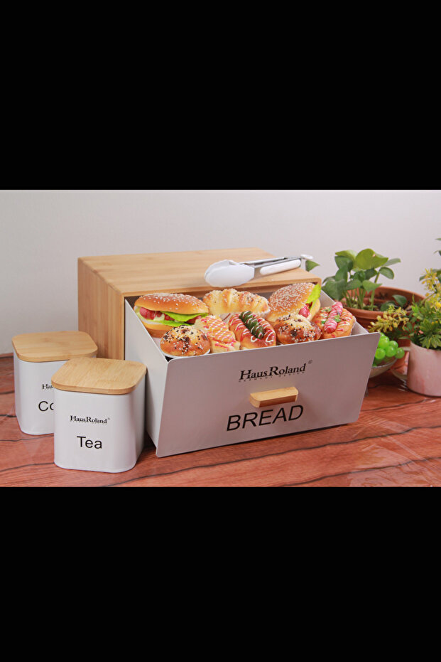 علبة خبز عياشة مع برطمانات تخزين - 6