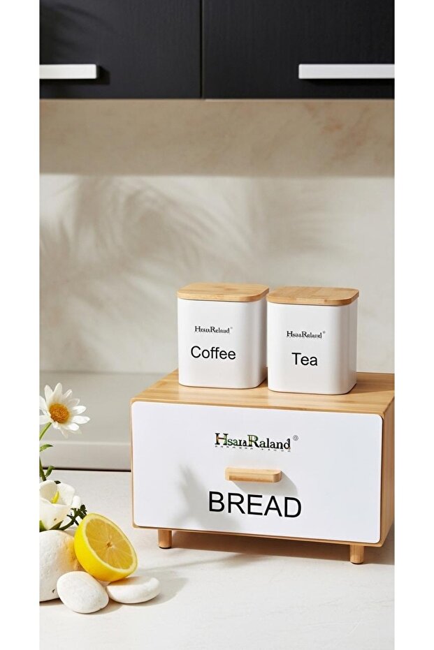 علبة خبز عياشة مع برطمانات تخزين - 2