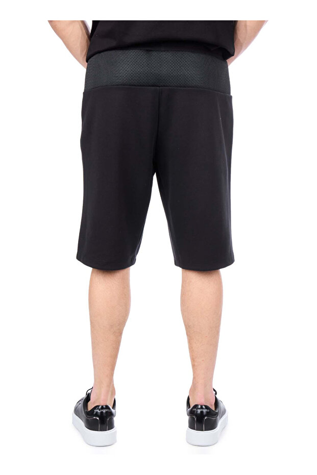 Siyah Erkek Sweat Şort 3DPS78PJARZ - 4
