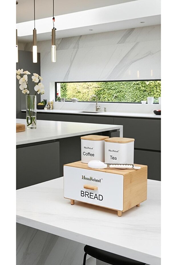 علبة خبز عياشة مع برطمانات تخزين - 4