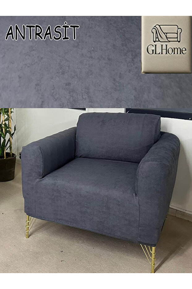 SÜET ŞÖNİL KUMAŞ TEKLİ KOMPLE GİYDİRME TEKLİ & BERJER , BOHEM, PORTO, vb MODEL KOLTUK KILIFI - 6
