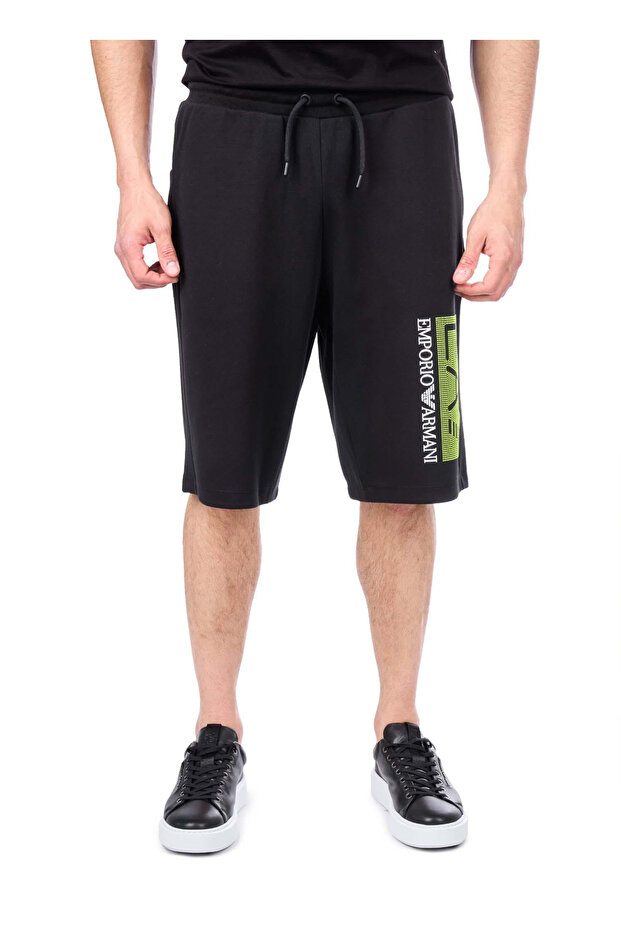 Siyah Erkek Sweat Şort 3DPS78PJARZ - 1