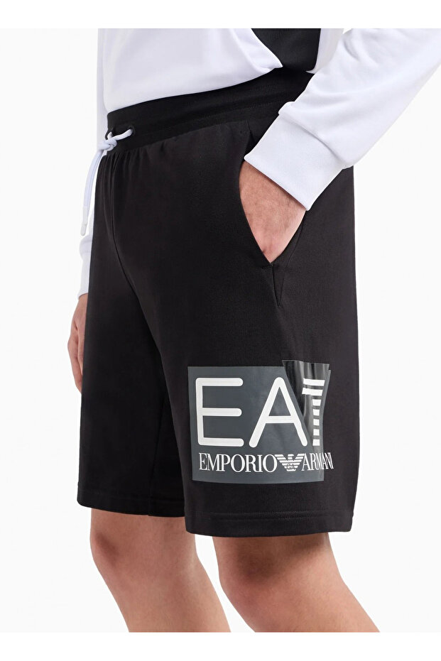 Siyah Erkek Sweat Şort 3DPS63PJ05Z - 2