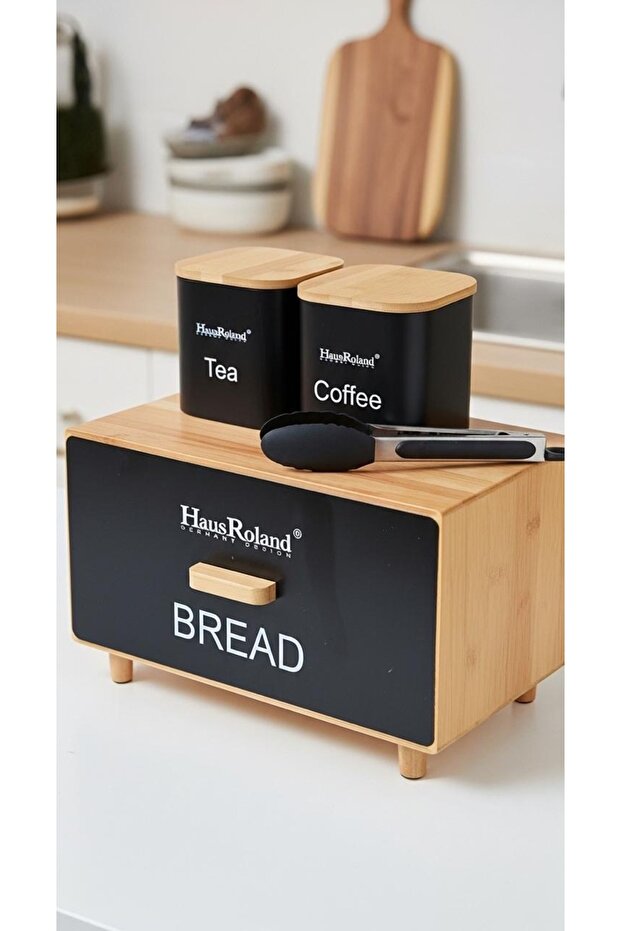 علبة خبز عياشة مع برطمانات تخزين - 3
