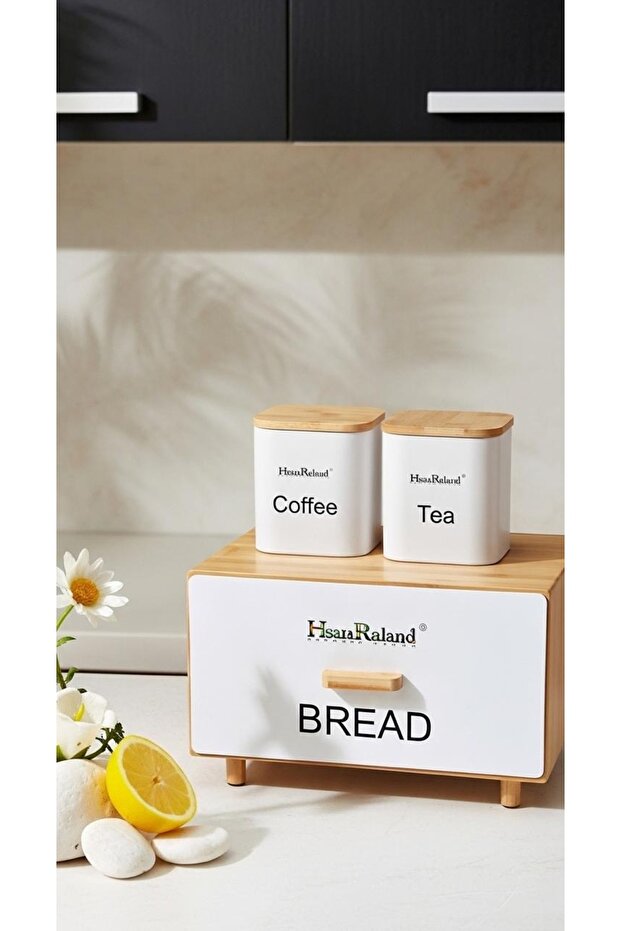 علبة خبز عياشة مع برطمانات تخزين - 5