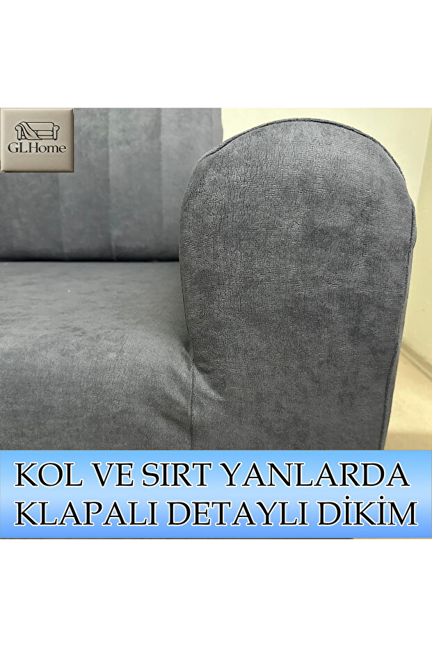 SÜET ŞÖNİL KUMAŞ TEKLİ KOMPLE GİYDİRME TEKLİ & BERJER , BOHEM, PORTO, vb MODEL KOLTUK KILIFI - 4