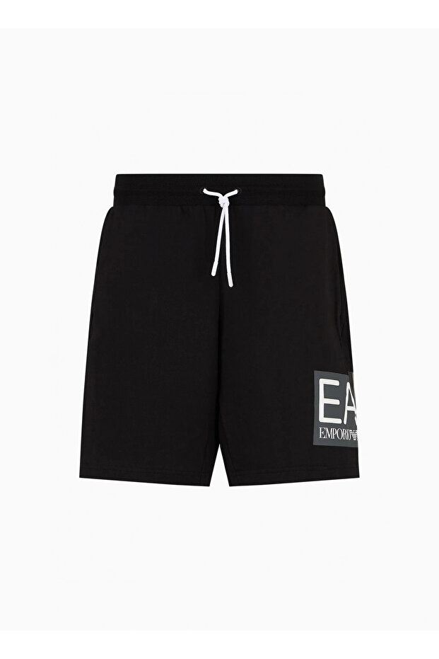 Siyah Erkek Sweat Şort 3DPS63PJ05Z - 5