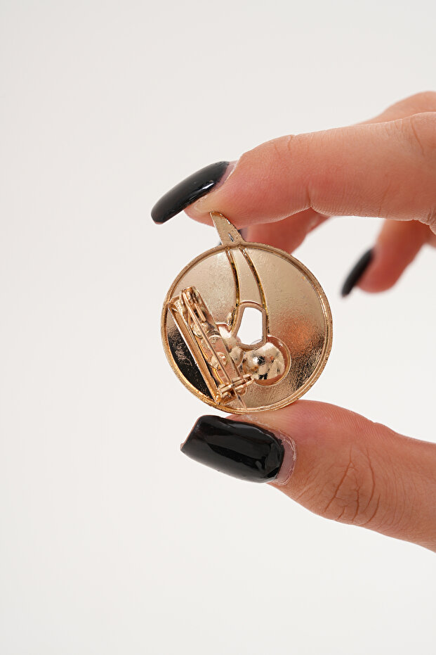 GOLD ZARİF ''CHERRY'' BROŞ - 5