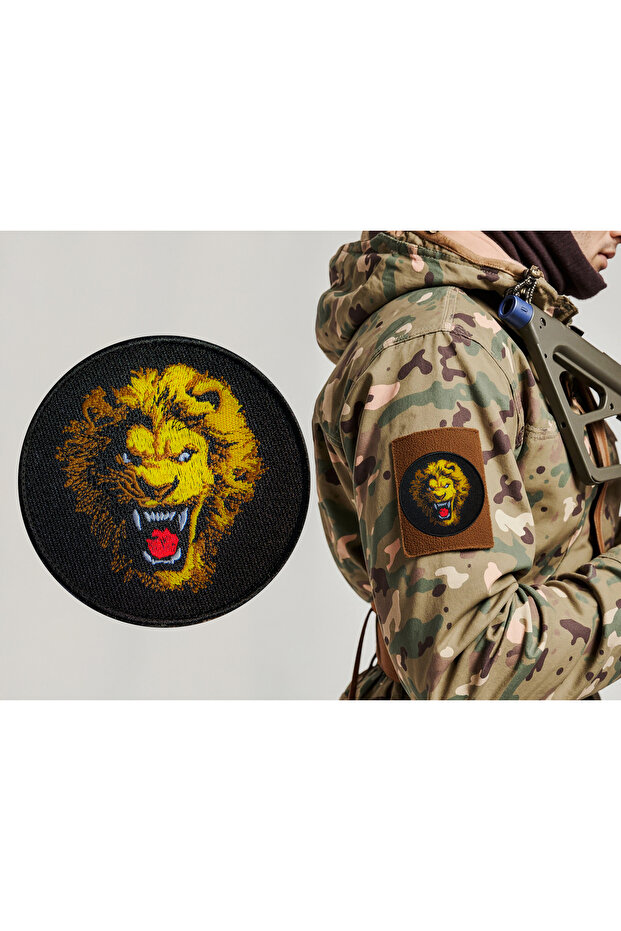 Lion Embroidery Coat of Arms, Patch, Peç Model, Domestic Production