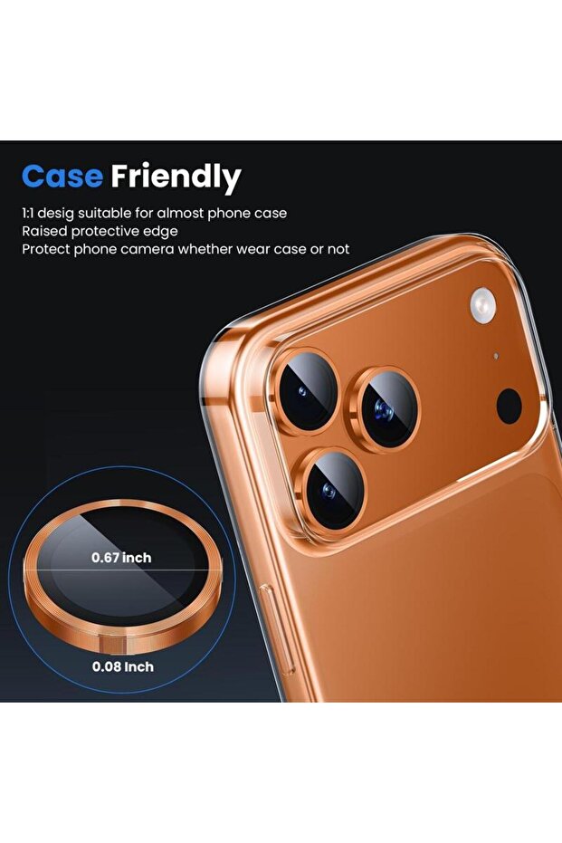 iPhone 17 Pro/ 17 Pro Max Compatible Camera Lens Protector Anti-Reflection, Anti-Scratch, Impact Resistant - 5