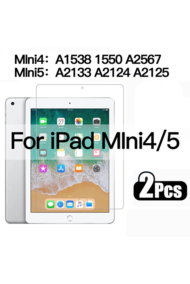Mini4 5 واقي شاشة زجاجي مقوى من قطعتين لجهاز iPad Mini 7 6 a17 Pro 8.3 بوصة Mini 4 5 7.9 2024 20