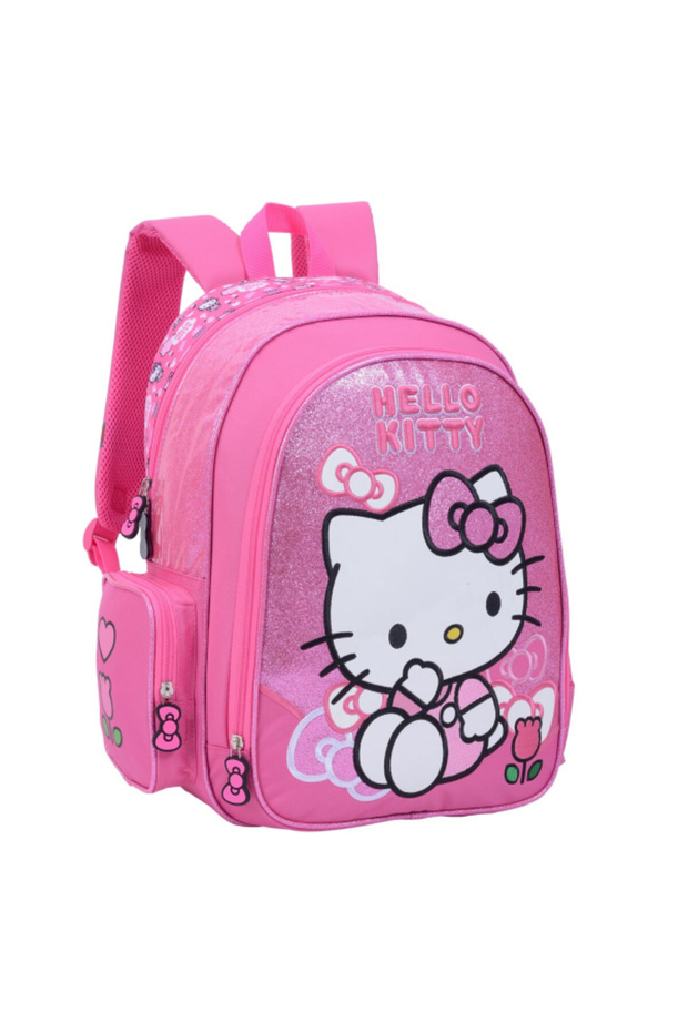 حقيبة ظهر Hello Kitty متعددة الأقسام بسحاب إغلاق وجيب جانبي - 2
