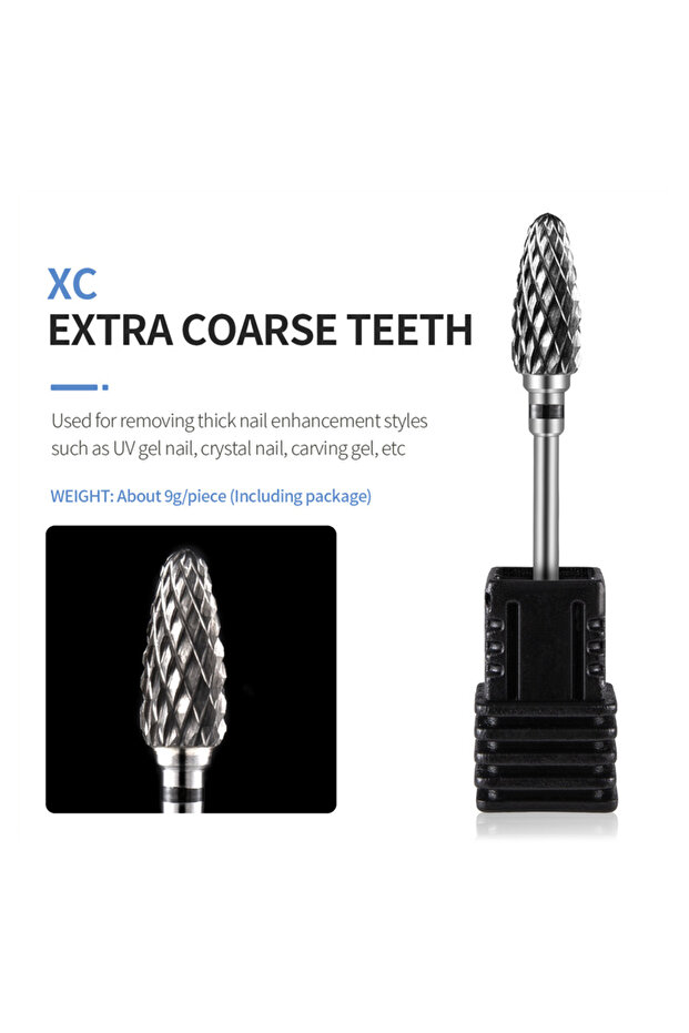 Medium teeth High Speed Steel Nail Drill Bits Electric Manicure Drill Accessory Milling Cutters for