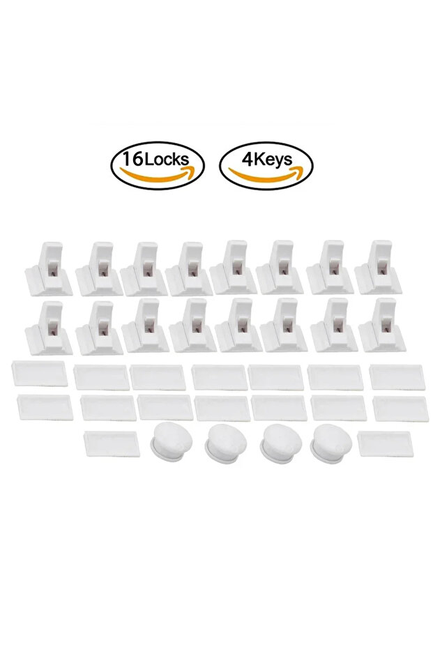 16 locks 4 key Magnetic Children's Lock for Extra Cabinet Door Safety: A Must-Have for Parents Draw