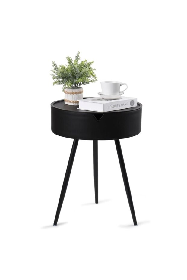 Coffee Table with Storage Space - Black - 4
