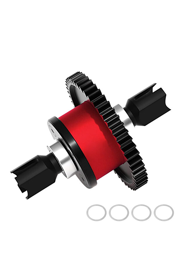Red GLOBACT Center Diff Set 50T Steel for Arrma 1/7 Felony Fireteam Infraction Mojave 1/8 Kraton Not