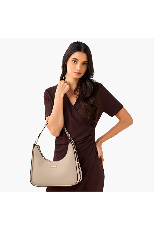 حقيبة كتف صلبة بحزام بطبعة حيوانية - 8