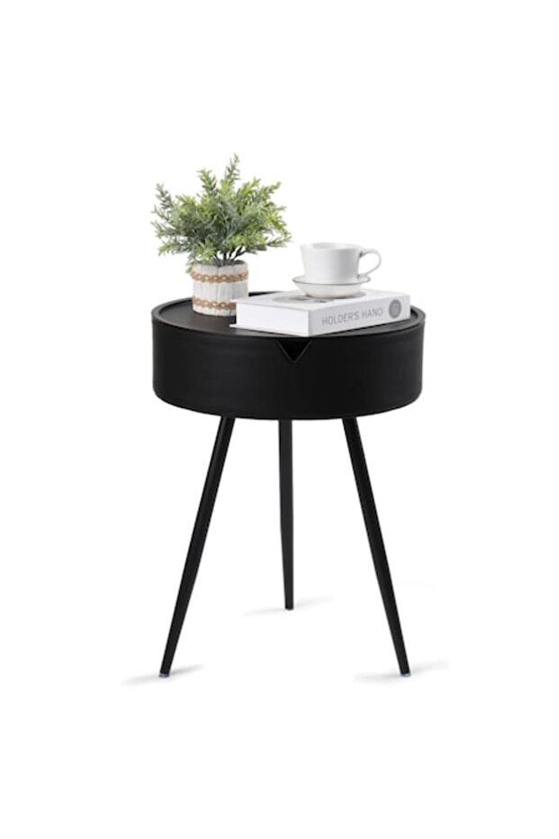 Coffee Table with Storage Space - Black - 2