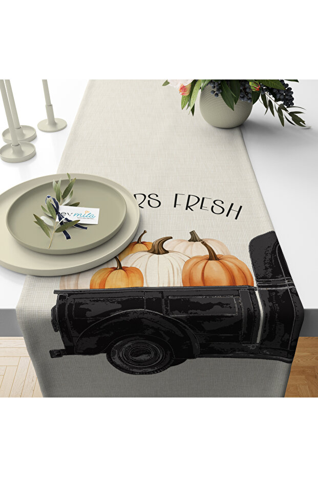 Autumn Patterned Runner Model - 1