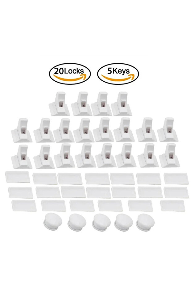 20 locks 5 key Magnetic Children's Lock for Extra Cabinet Door Safety: A Must-Have for Parents Draw